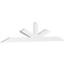 Ekena Millwork Saratoga Architectural Grade PVC Gable Bracket, 84"W x 17 1/2"H x 2"D x 4"F, 5/12 Pitch GBP084X18X0204SAR00 - alternate 1